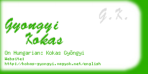 gyongyi kokas business card