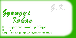 gyongyi kokas business card
